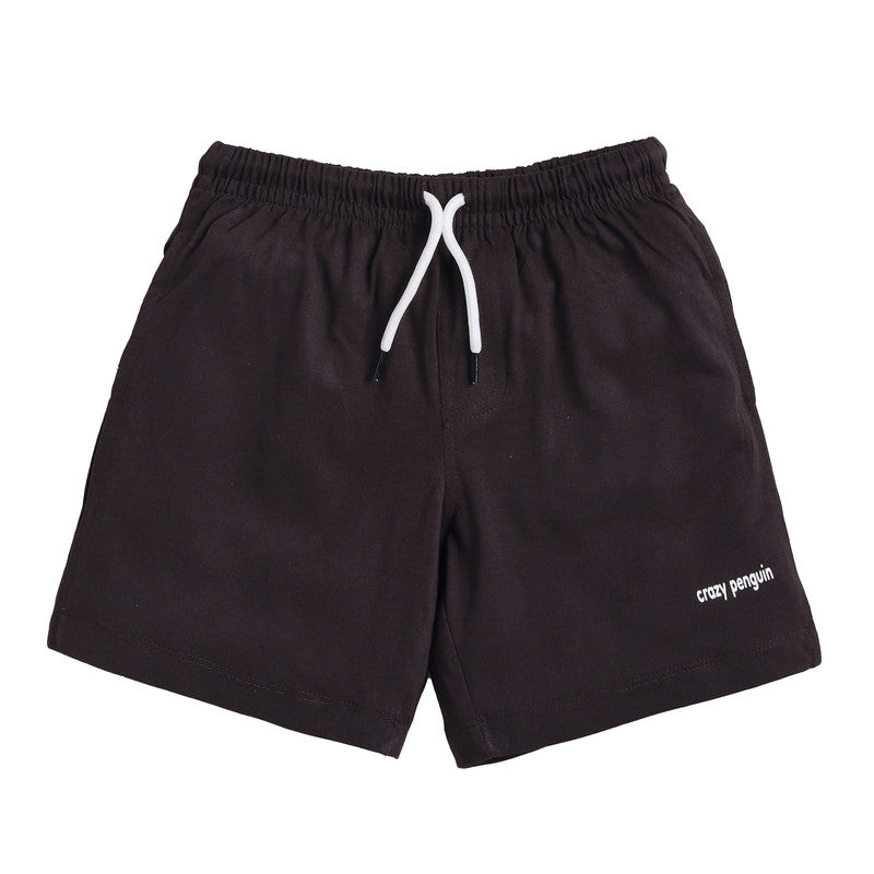 Boys Plain Shorts|Brown