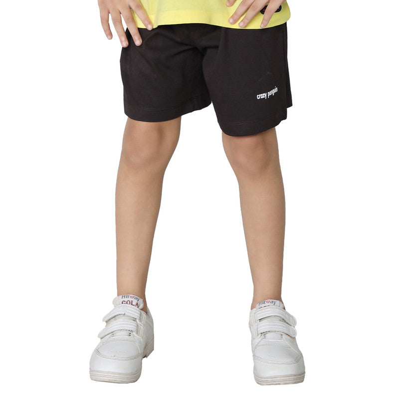 Boys Plain Shorts|Brown