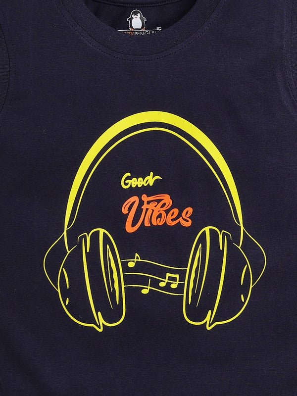 Headphone Print T-shirt