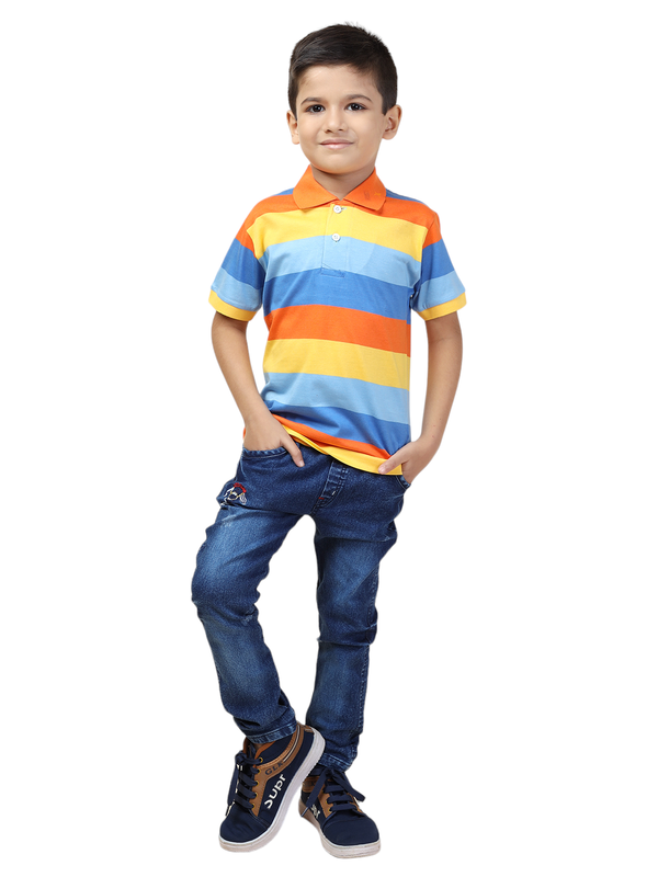 Cotton Stripes Polo