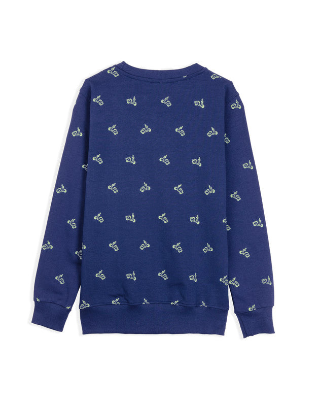 Vintage Scooter Print Sweatshirt