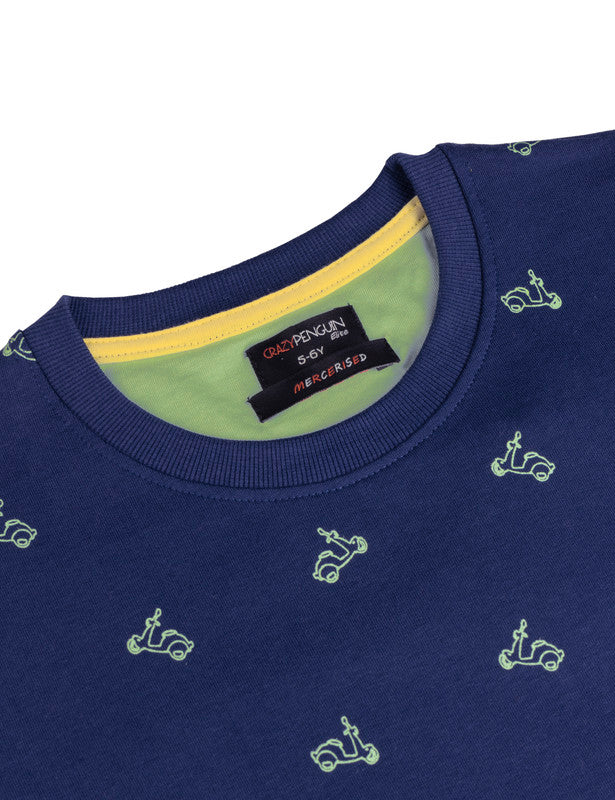 Vintage Scooter Print Sweatshirt