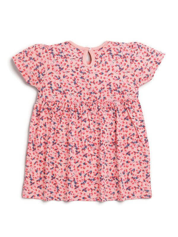 Joyful Prints Frock |Peach