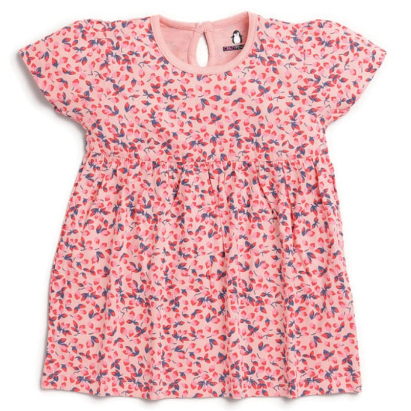 Joyful Prints Frock |Peach