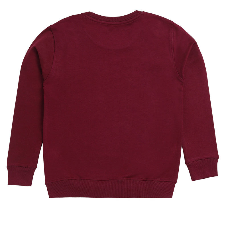 Maroon Graphic Print Sweatshirt
