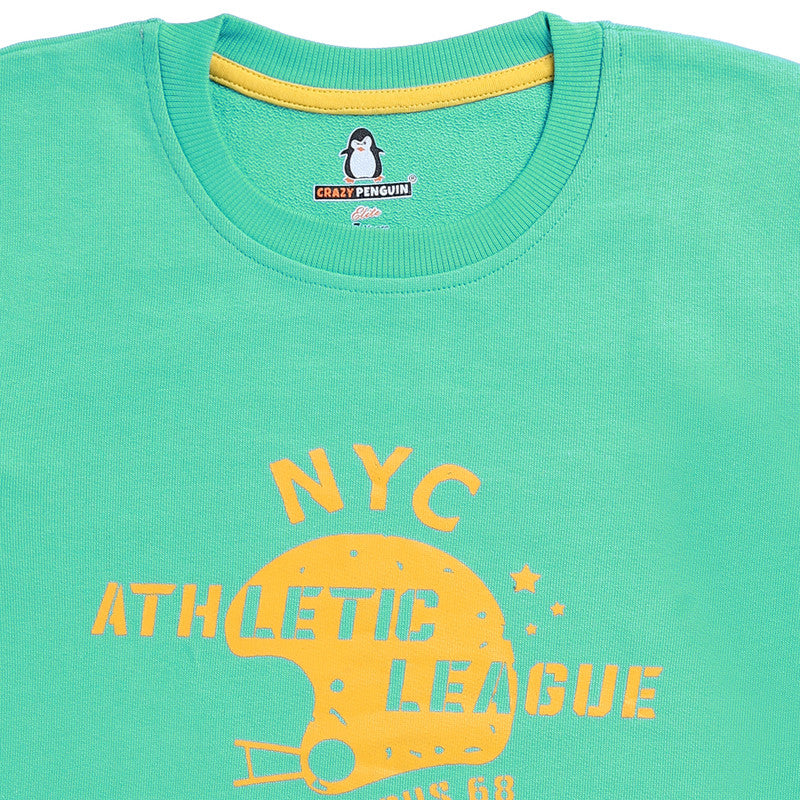 Ocean Green Typography Sweatshirt