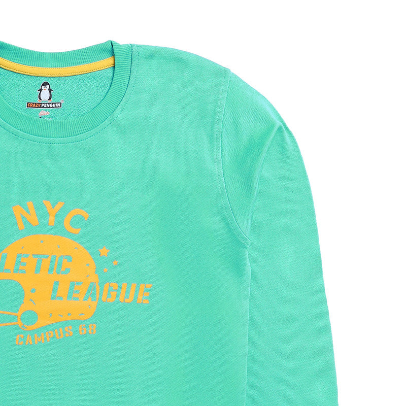 Ocean Green Typography Sweatshirt