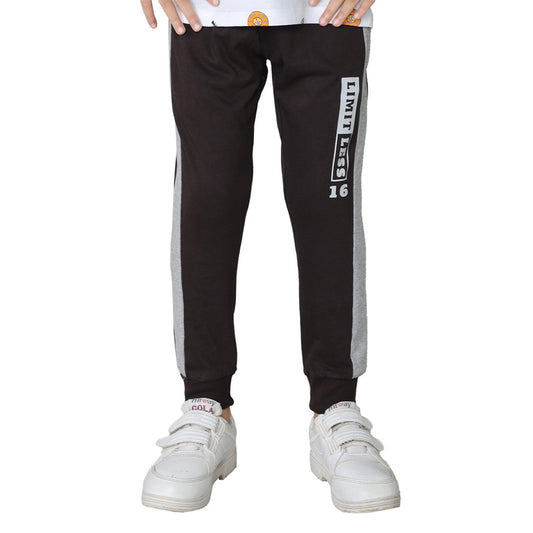 Boys Plain Track Pant|Brown