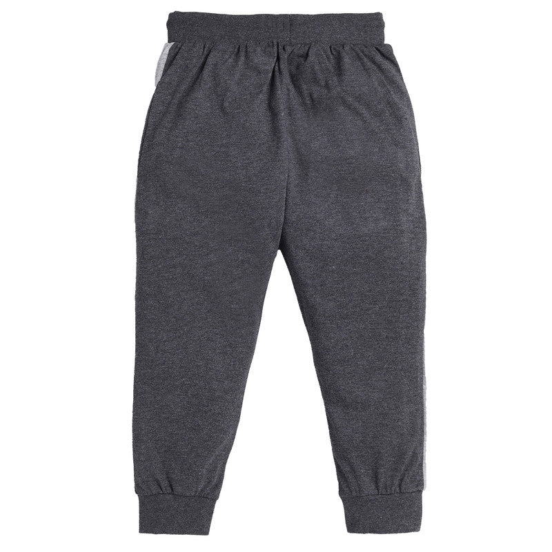 Boys Plain Track Pant|Charcoal Melange