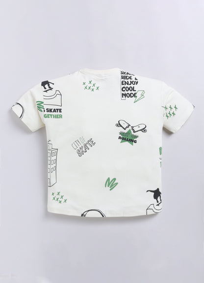 Printed T-shirt #207series DropShoulder