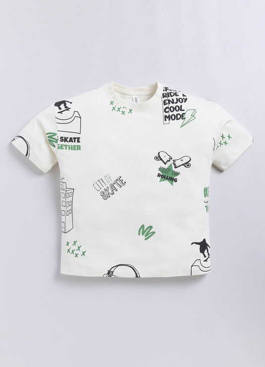 Printed T-shirt #207series DropShoulder