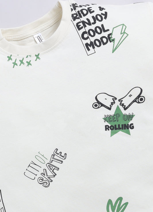 Printed T-shirt #207series DropShoulder