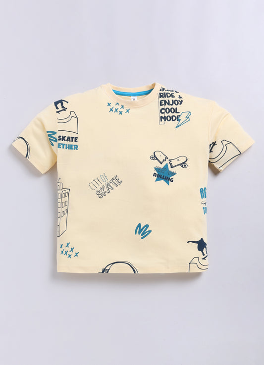 Printed T-shirt #207series DropShoulder