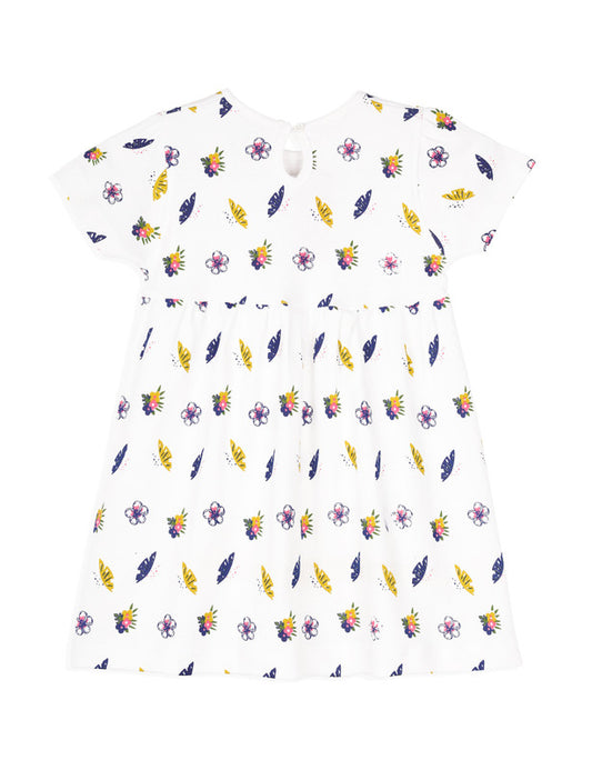 Floral Print Frock |White