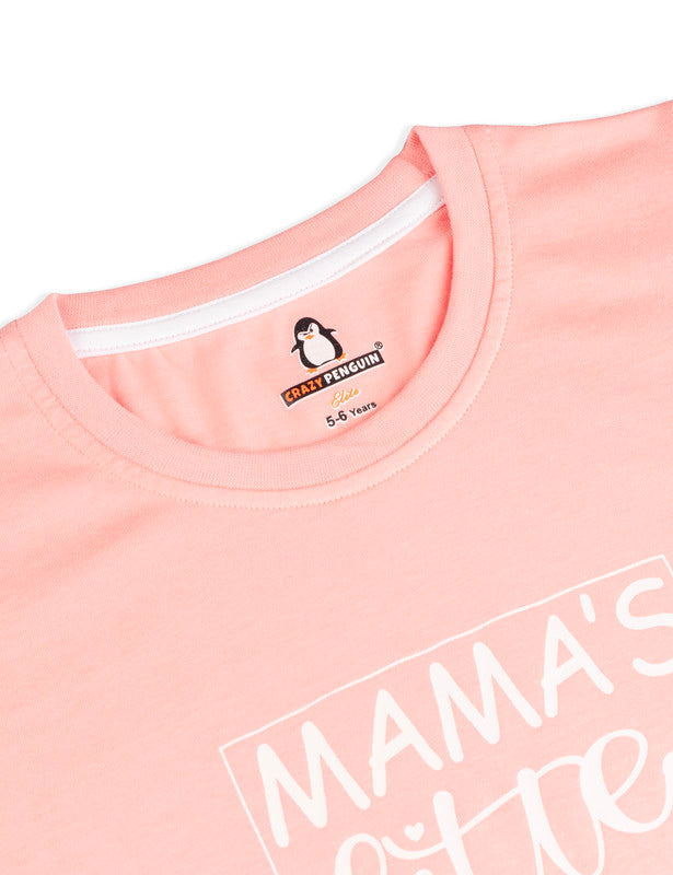 Typographic Peach Pearl T-Shirt