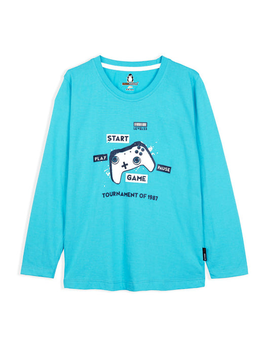Pool Green Full Sleeve T-Shirt