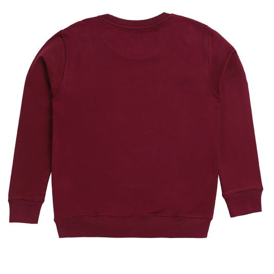 Maroon Graphic Print Sweatshirt