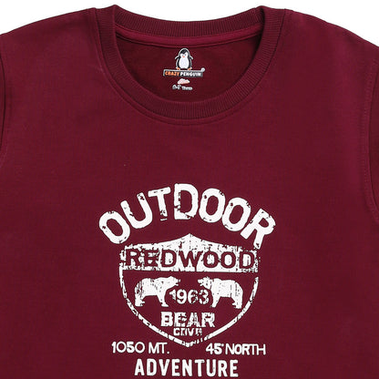 Maroon Graphic Print Sweatshirt