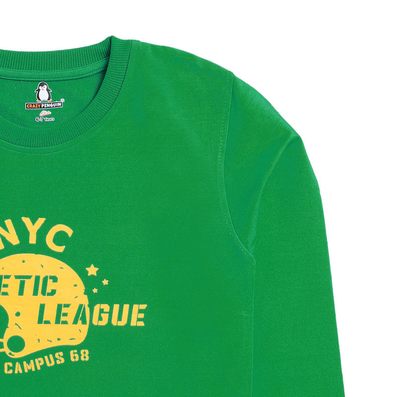 Green Typography Sweatshirt