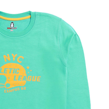 Ocean Green Typography Sweatshirt